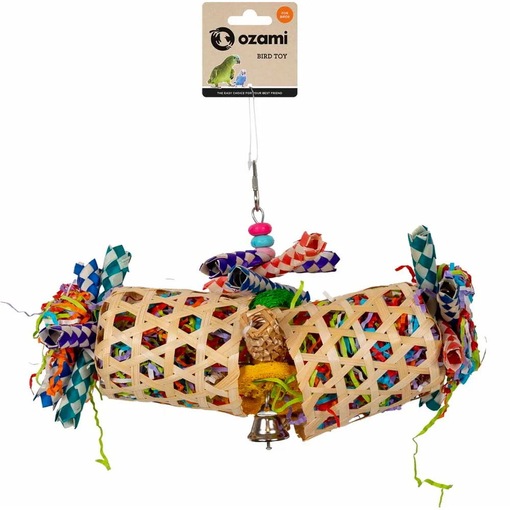 Ozami Fuglelegetøj Bamboo Basket Large 30x28 cm